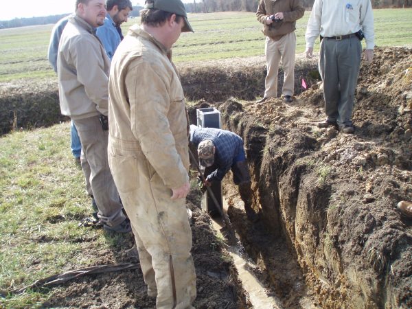 bioreactor drain installation 2