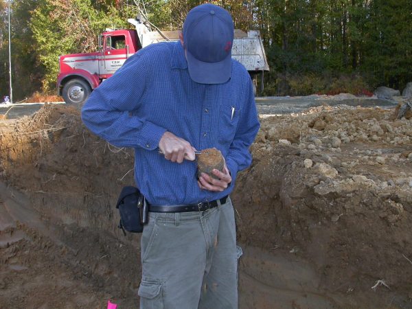 cleaning soil sample